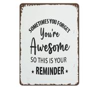 Sometimes You Forget Awesome Metal Sign Self Esteem Home Art 12x8 Inch