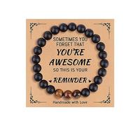 Sometimes You Forget You're Awesome, regalo unico per migliore amico, regalo di compleanno, braccialetti in pietra naturale per donne alla moda