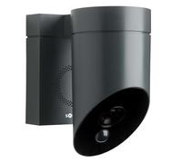 somfy 1875326 - Outdoor Camera 2 Grigia - Telecamera di sorveglianza esterna WiFi con rilevamento intelligente - 1080p Full HD - Sirena 110 dB