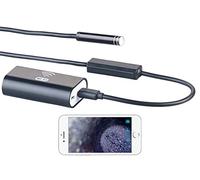 Somikon endoscopio telecamera i phone: Telecamera endoscopica WiFi-HD, per dispositivi mobili iOS e Android, 5 m, video HD 720p (Fotocamera per endoscopio iOS, Fotocamera Smartphone, Endoscopia)