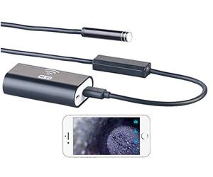 Somikon endoscopio telecamera i phone: Telecamera endoscopica WiFi-HD, per dispositivi mobili iOS e Android, 5 m, video HD 720p (Fotocamera per endoscopio iOS, Fotocamera Smartphone, Endoscopia)