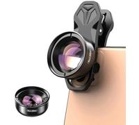 Somikon Lente Macro per Smartphone 100 mm HD con Clip, Ingrandimento 10x