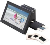 Somikon scanner di diapositive: Scanner per diapositive e negativi autonomo, 25 MP, display a colori IPS da 7" / 17,8 cm (digitalizzatore dia, digitalizzare, fotocamera)