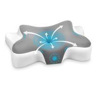 Somirra Cuscino Cervicale per Dormire, Cuscino per Cervicale, Cuscino Ergonomico in Memory Foam Adatto per Dormire su Un Fianco, Sulla Schiena o Sulla Pancia, Federa Lavabile (Grigio)