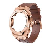 SOMKB Cassa molle del metallo della cinghia del silicone per il corredo di modifica del mod di GA2110SU-3A, Misura unica, Agata