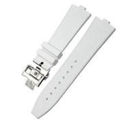 SOMKB Cinturino in gomma fluoros convesso 24-7 mm adatto per Vacheron Constantin Overseas Quick Change Device blu nero arancione cinturino, 24x7mm, Agata