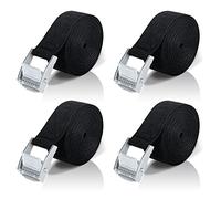 SOMLAW 5M Cinghie di Fissaggio a Cricchetto, 4 Pezzi Cinghia di Ancoraggio Tensione Professionali Camma a Sgancio Rapido Cinghie a Cricchetto Bici Camion Moto Rimorchi per Bagagli per Auto Pacchetti