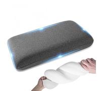 SOMLAW Cuscino da viaggio in memory foam, ergonomico, 50 x 30 x 10 cm, lavabile e compatto, cuscino da campeggio con maschera per gli occhi, borsa per il trasporto, perfetto per campeggio, auto, aereo