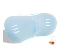SOMLAW Cuscino Lombare Ergonomico in Memory Foam, Lumbar Support Pillow, Cuscino Schienale, Supporto Schiena Ortopedico per Sedia da Ufficio, Auto e Casa, Traspirante, Lavabile (Blu)