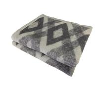 SOMMA Coperta Pura Lana della Nuova Zelanda N. Greta Matrimoniale 210x250 Grigio Stagno. Peso 450 gr/mq.