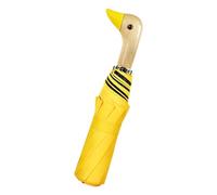 Somma pieghevole a 8 costole - Design pieghevole compatto a 8 costole, manico in legno protezione dal sole e dalla pioggia | Costruzione da viaggio pronta, baldacchino antivento, Giallo