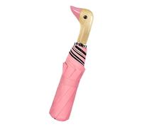 Somma pieghevole a 8 costole - Design pieghevole compatto a 8 costole, manico in legno protezione dal sole e dalla pioggia | Costruzione da viaggio pronta, baldacchino antivento, rosa