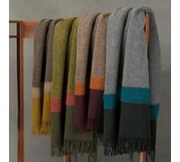 Somma Plaid Cosmo in Lana e Alpaca 130X180 Ocra con Frange