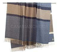 Somma Plaid di Lana Merino Grenoble-Blu