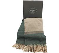 Somma Plaid Pura Lana Grenoble 130X190 con Frange col. Loden