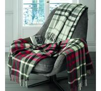 Somma PLAID PURA LANA VERGINE colorado rosso CM.130X180 incluse frange