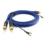 Sommer Cable - 1 Cavo audio Sinus Control 2 x 0,35mm² schermato; 1 lungo cavo di massa placcato oro, 1 x 0,35 mm² extra lungo, SC81-K3 0,50m Blu