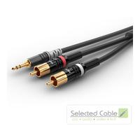 SOMMER CABLE Basic+ 3m Mini Jack Su Cinch Cavo Audio Nero HBP-3SC2-0300