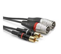 Sommer Cable Basic+ HBP-M2C2 / 2 x XLR 3-pol Male Hicon - 2 RCA/Cinch Hicon, cavi di collegamento 1,5m Nero