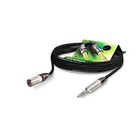 Sommer Cable Cavo microfono Stage 22 Highflex XLR maschio a 3 poli Neutrik NC3MXX/jack stereo Neutrik NP3X, 6,3 mm, cavo nero, Made in Germany by (5 m)