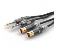 Sommer Cable HBA-62C2-0030 Jack / RCA Audio Cavo [2x Spina jack da 6.3 mm (mon