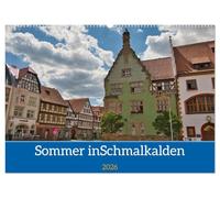 Sommer in Schmalkalden (Wandkalender 2026 DIN A2 quer), CALVENDO Monatskalender: Fachwerkstatt im südlichen Thüringer Wald