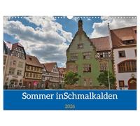 Sommer in Schmalkalden (Wandkalender 2026 DIN A3 quer), CALVENDO Monatskalender: Fachwerkstatt im südlichen Thüringer Wald
