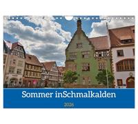 Sommer in Schmalkalden (Wandkalender 2026 DIN A4 quer), CALVENDO Monatskalender: Fachwerkstatt im südlichen Thüringer Wald