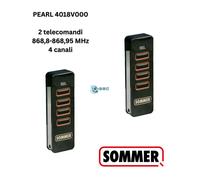SOMMER PEARL 4018V000 Telecomando 4CH FM 868,95/868,8 MHZ SOMLOQ2 | KIT 2 pz