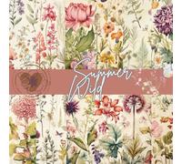 Sommer Wild: Wildflower Scrapbook Paper | 36 Double-Sided Sheets | 8.5" x 8.5" Decorative Craft paper Pad | for Journaling, Card Making and Origami Craft Projects