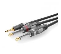 SommerCable HBA-3S62-0090 - Cavo audio jack jack da 3,5 mm, 2 connettori jack da 6,3 mm (mono)] 0,9