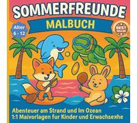 Sommerfreunde Malbuch: Abenteur am Strand um Im Ozean