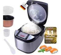 Sommertal Cuocere riso da 5 litri XXL per 1 a 15 persone | 790 W | multicooker con touch, sistema di riscaldamento 3D, funzione di mantenimento al caldo, cavo rimovibile da 105 cm | piroscafo con