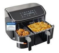 Sommertal Friggitrice ad aria calda HF DUAL 900 con doppia camera | 9 litri XXL Airfryer & disidratatore | 2850 W | display touch digitale | sistema di ricircolo 3D | preriscaldamento | funzione di