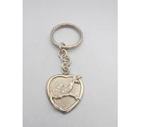 Sommozzatore : Portachiavi a Cuore in Argento 925 con Sub - Immersioni Subacqueo