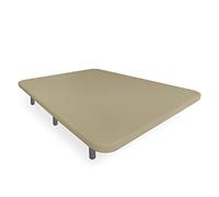 Somnia Descanso - Base imbottita 3D rinforzata, grande stabilità con 5 barre di rinforzo 6 gambe metalliche filettate da 25 cm, 90 x 200, beige