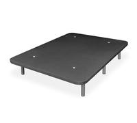 Somnia Descanso - Base rivestita 3D extra resistente con grande stabilità e 5 barre trasversali + 6 gambe metalliche filettate da 25 cm, 105 x 190, grigio scuro