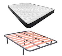 Somnia Descanso - Letto completo con materasso Versailles (faccia inverno/estate) + rete Basic + 6 gambe, 150 x 190