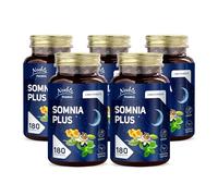 Somnia Plus - Integratore Sonno con Melatonina, Passiflora, Escolzia, Melissa e Vitamina B6 - Addormentamento Rapido e Sonno di Qualità - Maxi Formato 900 Compresse