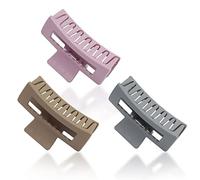 Somnr® 3 fermagli per capelli per donne e ragazze, in ABS da 8,6 cm, antiscivolo, a forte tenuta, rettangolari, struttura opaca, per capelli spessi