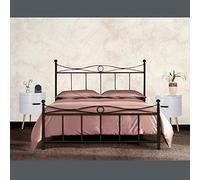 Somnus SANA Letto in Ferro Battuto Matrimoniale King Size per Rete Fuori Misura NIZZA da 160 a 180 cm e da 185 a 200 cm Prodotto Artigianale Vari Colori (Per Rete 160x195, Rame Bruciato)