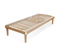 SomnusSana Rete a Doghe in legno di faggio Basculanti Ergonomiche per Letto Singolo 100x190 H 32cm