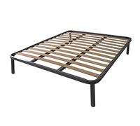 SomnusSana Rete a doghe in legno per Letto cm 180x200 cm 4 Piedi H35 in ferro Matrimoniale King Size