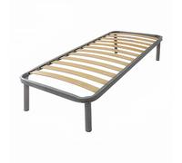 SomnusSana - Rete in Ferro con Piedi e Doghe in Legno cm 100x200 H35 una piazza mis. personalizzata