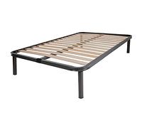 SomnusSana - Rete in Ferro con Piedi e Doghe in Legno cm 110x195 H35 Una Piazza Mis. Personalizzata
