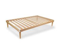 SomnusSana Rete letto in legno 120x190 altezza 52 cm 14 doghe in Faggio 100% prima scelta