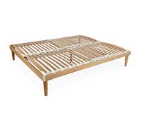 SomnusSana Rete per materasso 160x190 Ortopedica in Legno di Faggio Alta 47 cm Letto Matrimoniale