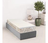 Somnussana Topper Correttore Materasso Singolo Ortopedico Memory Foam Bianco per Letto 80x200 H4 cm Ergonomico Antiacaro