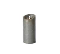 Sompex - Candela in vera cera con effetto fiamma a LED, telecomando e timer integrato, grau, 0 x 8 x 108 cm