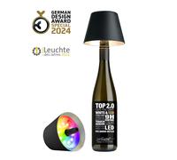 Sompex Top 2.0 Lampada per Bottiglie a Batteria RGBW Nera